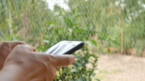 Close up hand using smart phone. Stock-Footage 128275664