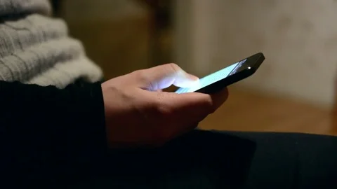 Close up of hand using smartphone Stock Footage 71183663