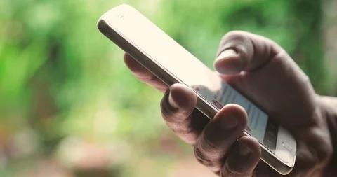 Close up hand using smartphone touching a display screen , 4K Dci resolution Stock Footage 92395561