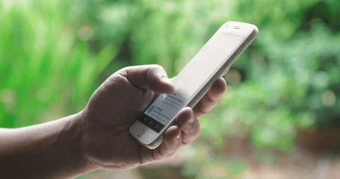 Close up hand using smartphone touching a display screen , 4K Dci resolution Stock Footage 92800689