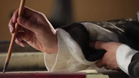 A close-up of hand writing Video stock 58367906