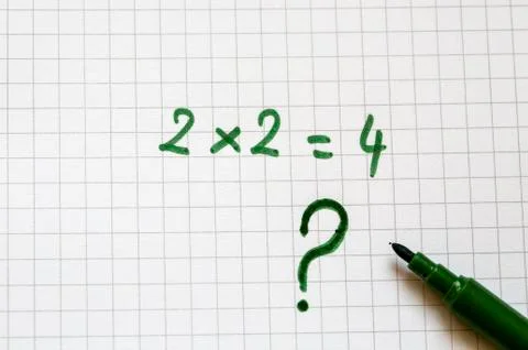 Close-up of Hand written Mathematical Formulas. Concept of Education Foto stock