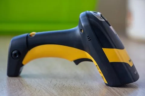 Close-up of a handheld scanner Stock-Fotos