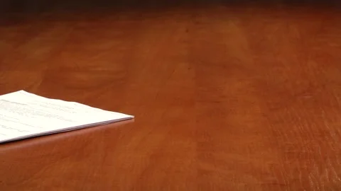 Close-up of handing over documents during business briefing Stock Footage 122626752