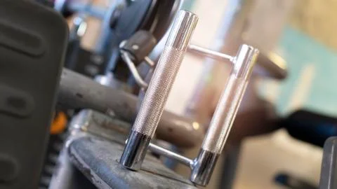 Close up of handles of training equipment Stock Photos