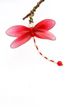 Close up handmade dragonfly 스톡 사진