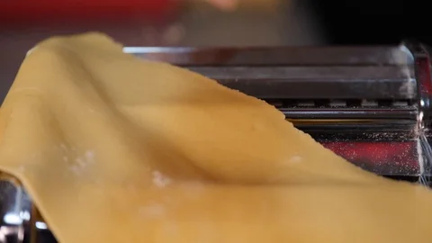 Close up of Handmade Pasta - slow motion Stock Footage 98174115
