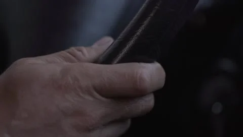 Close up of hands and steering wheel Video stock 229640021