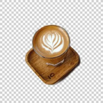 Close up hands of barista make coffee latte art Stock Illustration