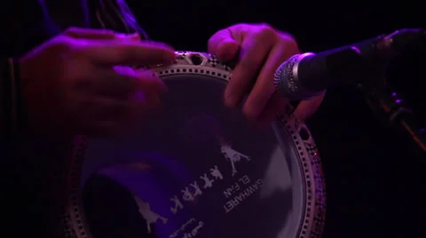 Close-up on the hands of a darbuka player Stock Footage 35793348