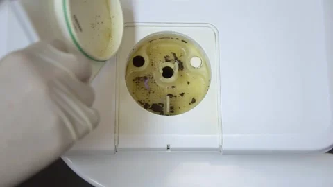 Close-up hands of dentist assistant adjusting handpiece in slow motion Stock Footage 262865057