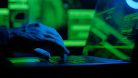 Close up hands of developing programming and coding technologies. Programmer's Stock Footage 123177707