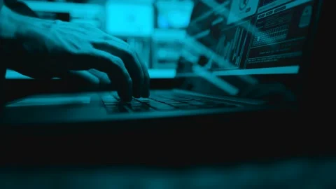 Close up hands of developing programming and coding technologies. Coder fingers Stock Footage 160682225