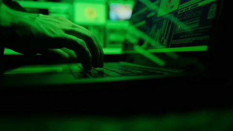 Close up hands of developing programming and coding technologies. Programmer's Stock Footage 163977564