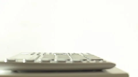 Close-up of hands of DJ playing on the mixer in the studio on a white background Stock Footage 49842502