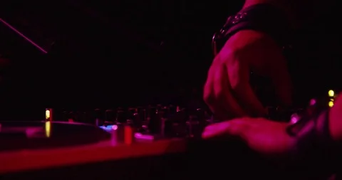Close-Up of Hands DJing Stock Footage 71779380