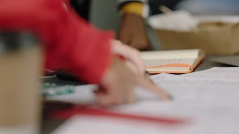 Close up hands engineers developing software application sharing ideas diverse 스톡 동영상 96941927