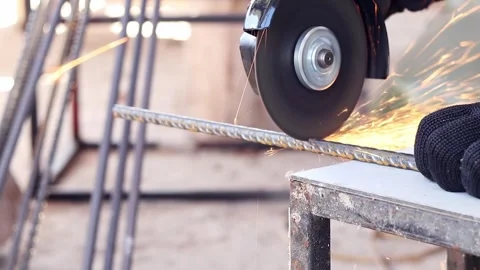 Close-up of hands in gloves with grinder Stock Footage 316680794