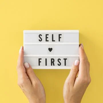 Close up hands holding message board. High quality photo Stock Photos