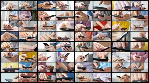 Close-up of hands holding smartphone and typing text on touch screen Stock Footage 124195938