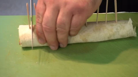 Close-Up Hands Making Sushi Rolls Nigiri Stock Footage 105877109