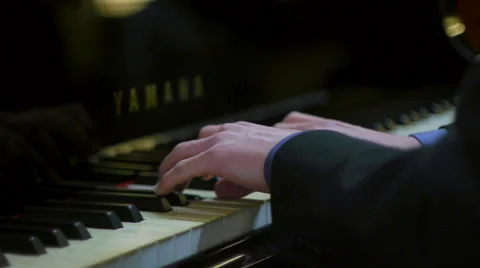 Close up hands of a man playing piano. 스톡 동영상 63068216
