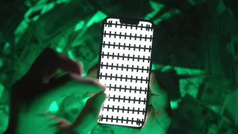 Close-Up of Hands Performing a Pinch Gesture to Minimize an Image on a Stock Footage 296382271