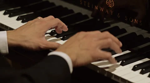 Close-up of hands play piano different shot Stock-Footage 30588593