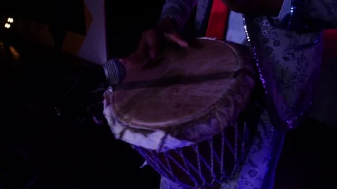 Close-up hands playing the drum Stock Footage 119941260