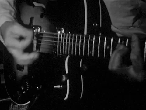 Close-up hands playing electric guitar Video stock 234351435
