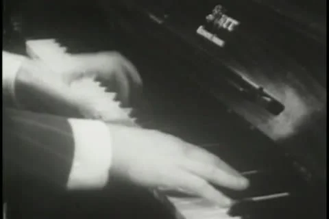 Close-up of hands playing piano Stock Footage 11355866