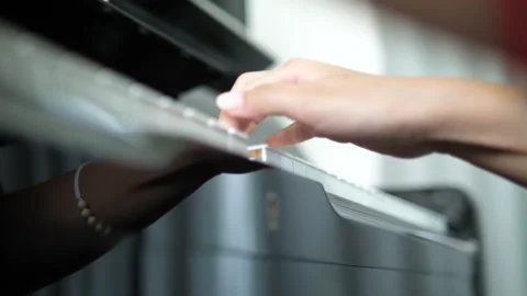 Close Up of Hands Playing Piano Keys, Soft Focus Classical Music Performance Video stock 308075175