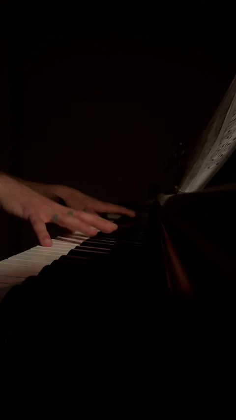 Close-up of Hands Playing Piano Keys – 4K Footage Stock Footage 316908448