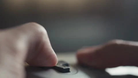 Close-up of Hands Playing Video Game with Classic Retro Controller Stock Footage 330252622