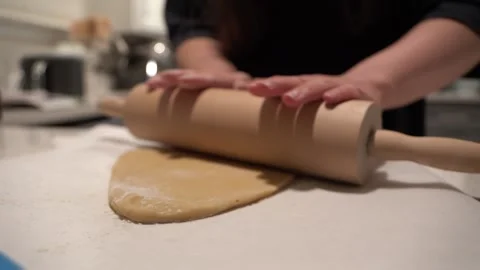 Close-up of hands preparing homemade pastry Stock Footage 320508507