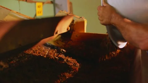 Close-up of hands pulling chain on industrial machine Stock Footage 335861820