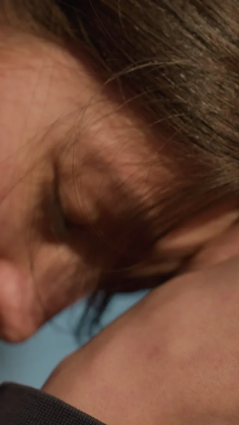 Close-Up of Hands Rubbing Together in Contemplative Grief Stock Footage 309719557