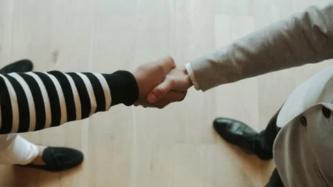 Close up of the hands, shake hands  Stock Footage 154955291