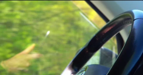 Close-up of hands on the steering wheel Stock Footage 333207901
