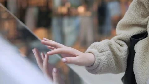Close-up of hands touching glass, reflection visible Stock Footage 340961095