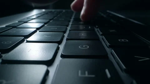 Close up of hands typing and coding on laptop keyboard. Digital innovation Stock Footage 239172548