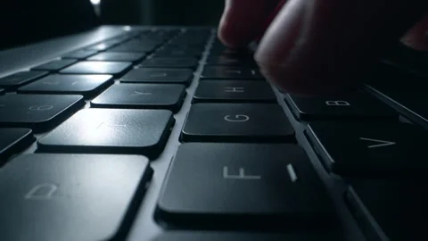 Close up of hands typing and coding on laptop keyboard. Digital innovation Stock Footage 271213899