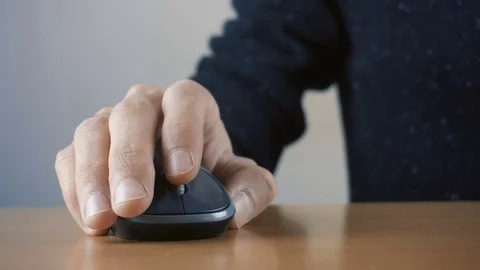 Close up of hands typing on computer keyboard and mouse Stock Footage 83377923