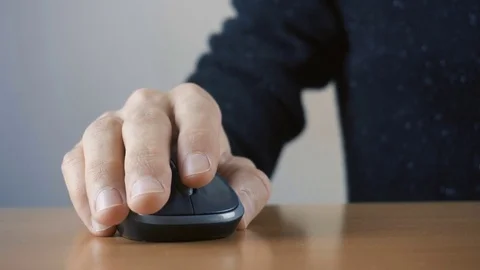 Close up of hands typing on computer keyboard and mouse Stock Footage 83432348