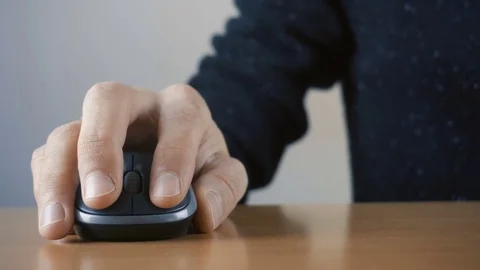 Close up of hands typing on computer keyboard and mouse Stock Footage 83432406