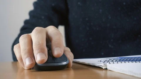 Close up of hands typing on computer keyboard and mouse Stock Footage 84280145