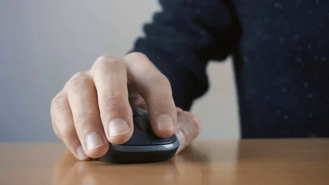Close up of hands typing on computer keyboard and mouse Stock Footage 84280401