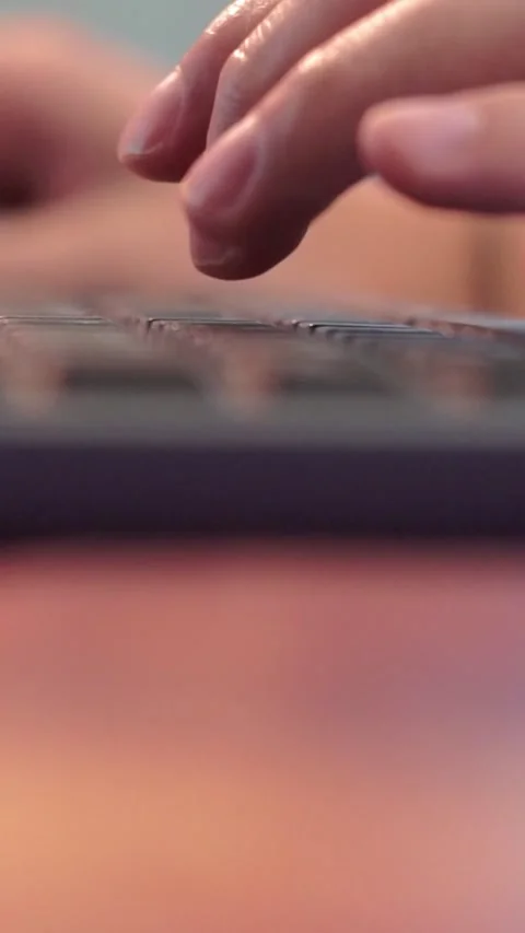 Close Up of Hands Typing on Computer Keyboard Stock Footage 345972393