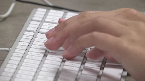 Close up of hands typing Stock Footage 34525657