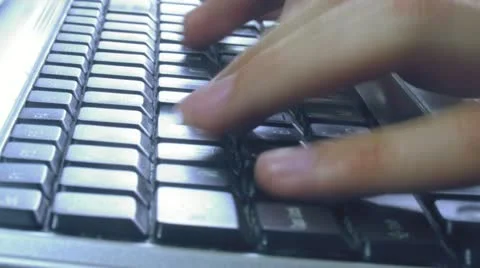 Close-up of hands typing on keyboard timelapse Stock Footage 12094915